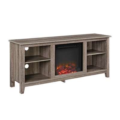 target tv stand with fireplace