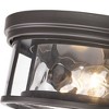 Clarion 16" 3-Bulb Flush Mount Light - Dimmable Waterglass Shades, Damp Rated, Transitional Design - 3 of 4