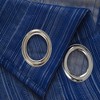 Olivia Gray Erica Doily Stripe Grommet Panel Pair - 54x90", Navy - 2 of 4