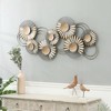 LuxenHome 47" W Distressed Metal Modern Flower Wall Decor Gray - 4 of 4