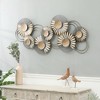 LuxenHome 47" W Distressed Metal Modern Flower Wall Decor Gray - image 4 of 4