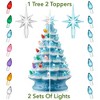 Casafield Hand Painted Ceramic Christmas Tree, 12-Inch Pre-Lit Tree with 100 Multi Color Lights and 2 Star Toppers - 2 of 4