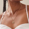 14K Gold Plated CZ Pendant Necklace - Dainty Everyday Jewelry for Women, Elegant Gift - 2 of 4