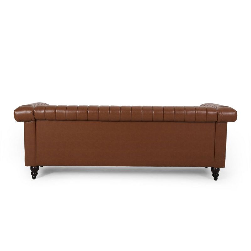 Drury Contemporary Channel Stitch 3 Seater Sofa with Nailhead Trim - Christopher Knight Home, 6 of 14