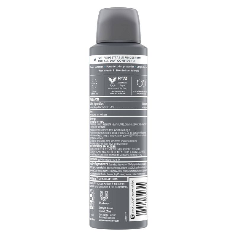 Dove Men+Care 72-Hour Dry Spray Antiperspirant &#38; Deodorant - Clean Comfort - 3.8oz, 4 of 12