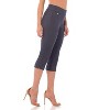 Rekucci Women's Pull-On Mid-Rise Straight-Leg Capri Pants with Tummy Control and Hidden Pocket - 2 of 4