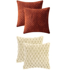 REGALWOVEN 4 Pcs Soft Cozy Throw Pillow Covers for Home Decor 16" x 16" - 1 of 4