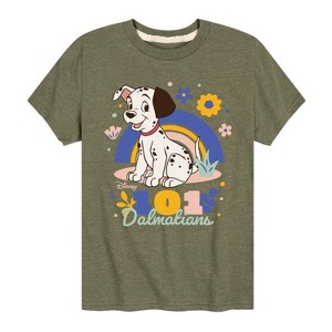 Boys' - 101 Dalmatians - Spring Flowers Short Sleeve Graphic T-Shirt - 1 of 4