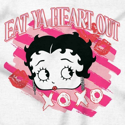 Betty Boop Eat Ya Heart Out XOXO Womens Graphic T Shirt Tees Brisco Brands