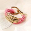 SOHI Women's Barbie Pink The Filo Statement Bracelet - 2 of 4