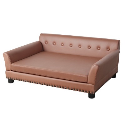XX-Large Dog Couch Pet Sofa Bed Luxury Anti-wear Leather Dog Cat Snuggle Lounger Waterproof Easy To Clean