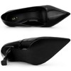 BLISSFUL STEP Women's Pointed Toe Stiletto Heel Faux Leather Pumps - 4 of 4