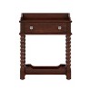 HDZNVF Retro Style Nightstand with Drawer and Open Shelf for Bedroom - 2 of 4