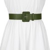Allegra K Women's Plus Size Pure Adjustable Rectangle Buckle Wide Waist Belt for Dress 1 Pc - 4 of 4