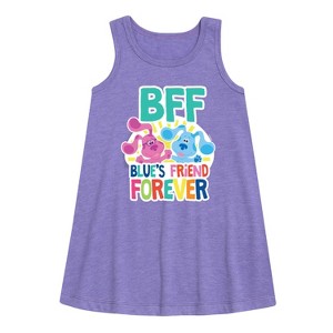 Girls' - Blue's Clues & You! - Blue's Friend Forever Graphic Sleeveless Aline Dress - 1 of 3