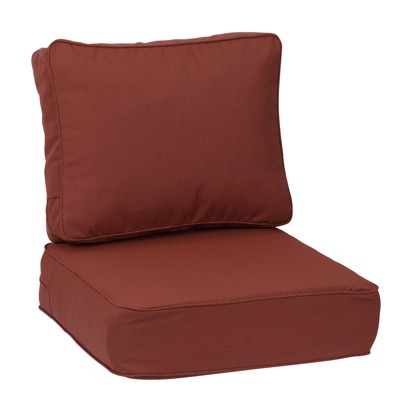 Aoodor Outdoor Patio Chair Cushions Set, Weather-Resistant Sunbrella Fabric Outdoor Cushion with Individual Pocket Springs