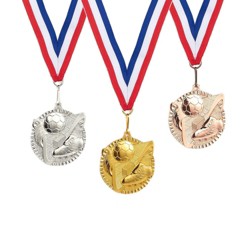 Olympic Medal 1st 2nd 3rd Gold Silver Bronze Details about   3 Piece Award Medals Set Metal 