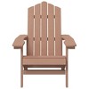 vidaXL Outdoor Patio Adirondack Chair in High-Density Polyethylene (HDPE), Resistant to Weather and UV, Low Maintenance, Brown - 3 of 4