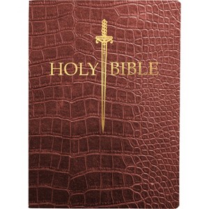 KJV Sword Bible, Large Print, Walnut Alligator Bonded Leather, Thumb Index - (King James Version Sword Bible) by  Whitaker House (Leather Bound) - 1 of 1