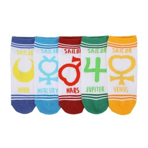 Sailor Moon Celestial Symbols Women's 5-Pair Ankle Socks - 1 of 4
