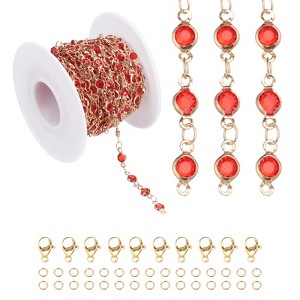 Unique Bargains Copper Jewelry Making Lobster Clap Rhinestone Chain 16.4ft 1 Roll - 1 of 4