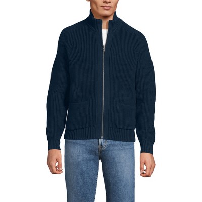 Lands' End Men's Long Sleeve Drifter Full Zip Cardigan Sweater