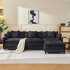 108'' Chenille L-Shaped Modular Sectional Sofa with Deep Seats and Ottoman, 4-Seat Cloud Couch with Pillows - 2 of 4