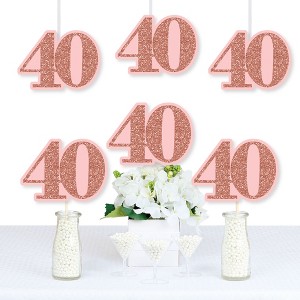 Big Dot of Happiness 50th Pink Rose Gold Birthday - Decorations DIY Happy Birthday Party Essentials - Set of 20 - 1 of 4
