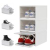 YIYIBYUS 3Pcs Shoe Box Shoe Organizer Drawer Transparent Plastic Shoe Storage - 2 of 4