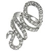Slickblue Women's Rhodium Brass Ring with Clear CZ Stone, Stylish and Timeless Jewelry Gift, Size 7-9 - 2 of 3