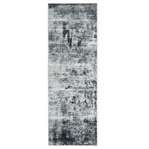 Coolmee Washable Rugs for Entryway Indoor, Non Slip Small Living Room Rugs Printed Faux Wool Throw Rug, Floor Carpet Gray - 1 of 4