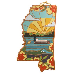 Totally Bamboo Mississippi Summer Stokes Cutting Board: Lightweight Bamboo, Multicolored, 16.5" x 9.75", Hand Wash - 1 of 4
