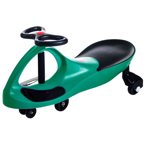 Toy Time Kids Wiggle Car Ride On Toy No Batteries Gears or Pedals Twist Swivel Go Green and Black