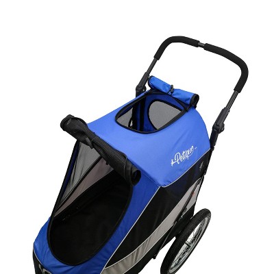 Atlas Blue All-Terrain Pet Jogger Stroller with Mesh Windows