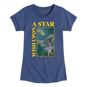 Girls' - Disney - Wish Upon A Star Fitted Short Sleeve Graphic T-Shirt - 1 of 4