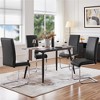 Yaheetech Set of 4 Faux Leather Dining Chairs with Metal Legs - 2 of 4