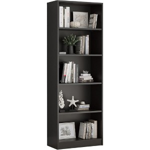 Fontoi Decorative Bookshelf, Versatile Bookcase with 5 Shelves, Open Adjustable Bookshelf for Home Office , Black, 11.6"*24.4"*68.9 - 1 of 4