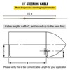 VEVOR Outboard Steering System SS13715 Safe-T Quick Connect Rotary Steering System 15ft Steering Cable with 13" Wheel Steering System,Black&Gray - 4 of 4