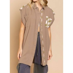 Women's Taupe Vest - POL - 1 of 2