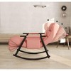 CAVINAS Casual Folding Rocking Chair, Upholstered Lounge Chair, Adjustable High Back and Foot Rest, Accent Chair with Side Pockets - 4 of 4