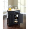 HomeStock  Lafayette Wood Top Small Portable Rolling Kitchen Island Storage Cart, Microwave Stand, Black - 4 of 4