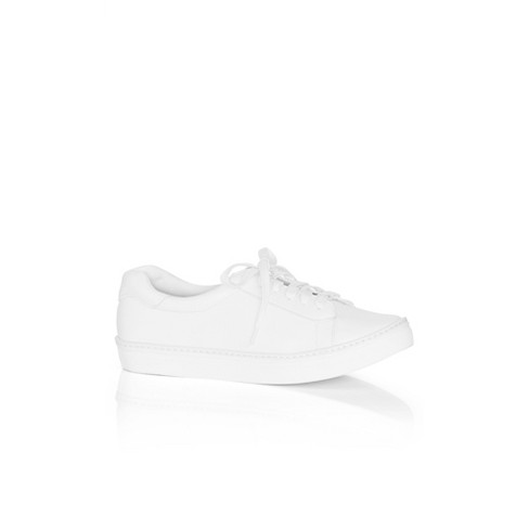 City Chic | Women's Wide Fit Carrie Sneaker - White - 11w : Target