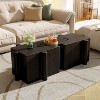 Christopher Knight Home Aurora Modern 3-Piece Patio Lightweight Concrete Modular Side Tables Set with Interlocking Design - 2 of 4