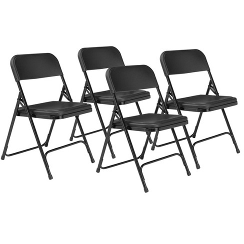Set Of 4 Premium Resin Plastic Folding Chairs Black Hampton Collection Target