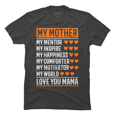 Men's Design By Humans Best Mother Description Hearts By OlaFami T-Shirt