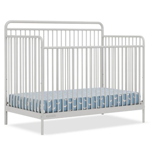 Delta Children Hayden 5 in 1 Convertible Metal Crib Warm Gray