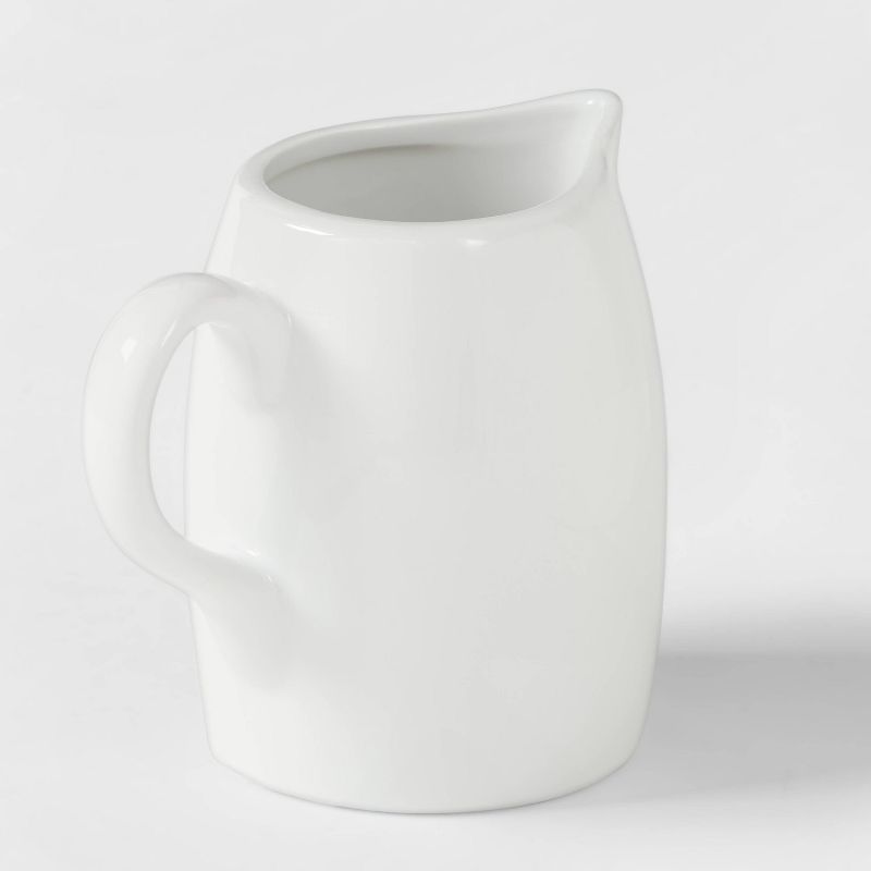 8oz Ceramic Creamer Pitcher White - Threshold&#8482;, 5 of 14
