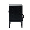 Murah Modern 25"Tall 2-Drawer Nightstand with Charging Station and Adjustable Legs Set of 2| HULALA HOME - image 4 of 4