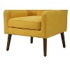 CAVINAS Woven Accent Chair with Tufted Back and Wooden Legs,Mid-Century Upholstered Living Room Chairs,Reading Chairs for Living Room - 4 of 4