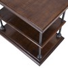 Jofran,Larson Modern Industrial Square Solid Wood End Table with Storage Shelves - 3 of 4